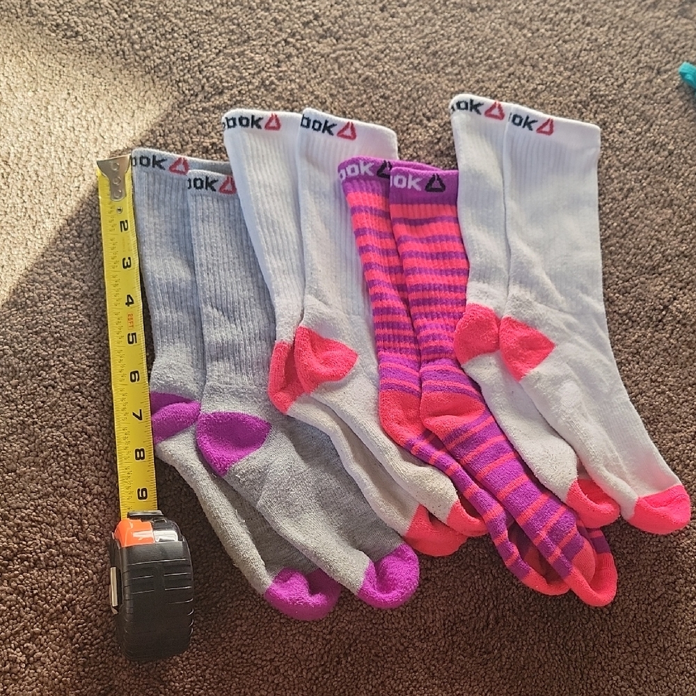 Reebok Womens Multi-Color Crew Socks
